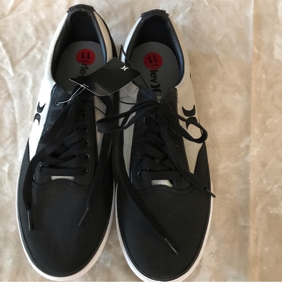 NWT HURLEY Mens Sneakers. Kayolace Black and Gray Canvas. Sz 11. No box! - Picture 2 of 8